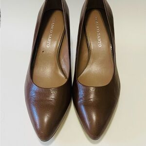 Franco Sarto Women's Brown Leather Pumps